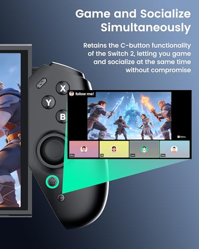 Cooling Fan Pro Controller & Joycons Charger and TRANSNOVO Handheld Controller for Nintendo Switch 2