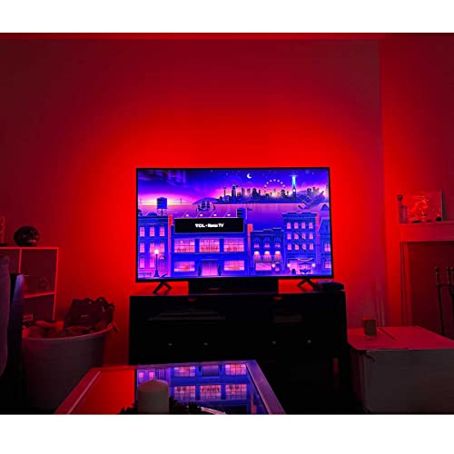 LED Strip Lights for 85-95 inches TV-USB Powered TV Backlight Lights Kit with RF Remote Cover All 4/4 Sides Behind TV Lights Movies Game Decor Mood Lighting - size: For 85-95 inch TV