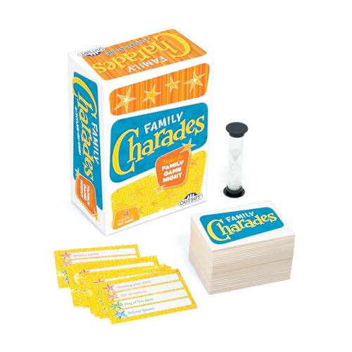 Outset Media Family Charades with Over 800 Charades - Perfect for Family Game Night - 2 or More Teams Ages 10 and up