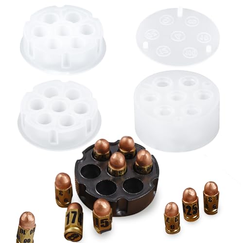 Bullet Dice and Dice Box Resin Molds Silicone Set of 7 Epoxy Resin Molds Dice Silicone Molds for Epoxy Resin for Role Playing Games Table Board Game DIY Dices Making