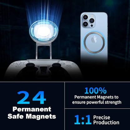 NBCP PS5 Controller Phone Mount – Adjustable Mobile Phone Holder Clip for PlayStation 5 Dualsense, Magnetic Gaming Clip for iPhone & Android – Ergonomic Design, Ultra-Strong Magnets, 360° Rotation - color: For PS5 Controller