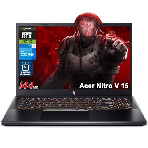 iCarp Customized Laptop Made with Acer Nitro V 15 Gaming Laptop 15.6" FHD IPS 165Hz Intel 8-core i5-13420H 16GB/32GB/64GB RAM 512GB/1TB/2TB SSD RTX 5050 GDDR7 DLSS4 Backlit Thunderbolt Win11 - style: i5-13420H + RTX 5050