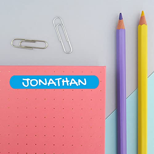 50 Personalized Adhesive Labels to Mark Objects 2.3 x 0.4 in. Waterproof Stickers to Mark School Supplies, Books, kindergartens Goods, Summer Camps, Children's Toys, etc. - color: Fantasy