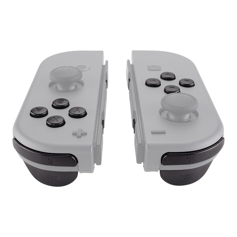 eXtremeRate DIY Full Set Buttons for Nintendo Switch & Switch OLED, Custom Replacement Buttons for JoyCon, ABXY Direction Keys SR SL L R ZR ZL + - Home Capture Trigger Buttons Springs - Black - color: Black