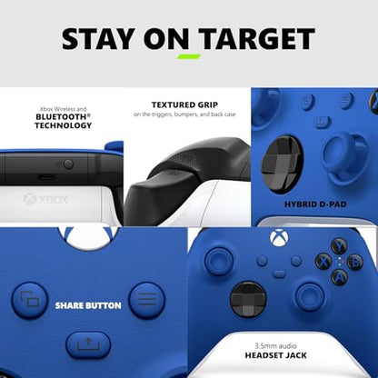 Microsoft Xbox One S Wireless Bluetooth Controller BLUE (Renewed)