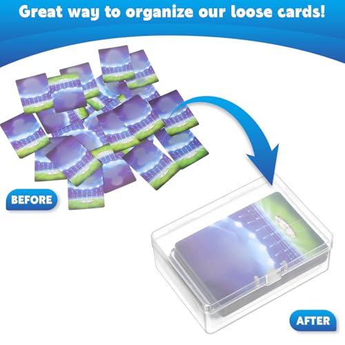 12 Pcs Playing Card Boxes Clear Plastic Deck Cases Trading Card Storage Boxes Game Cases Holder 4.05 x 2.91 x 1.35 Inch