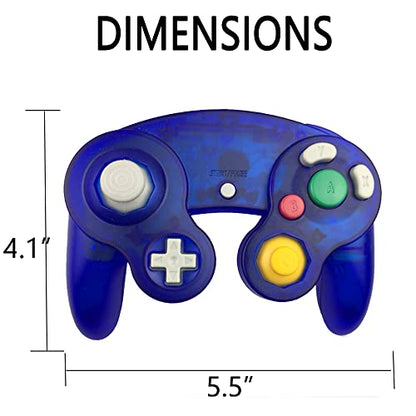 Reiso Classic NGC Wired USB Controller for Windows PC MAC (Clear Blue) - color: Clear Blue