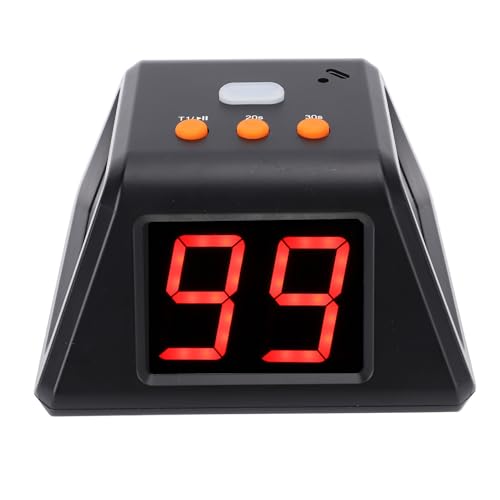 4 Sided Countdown Timer, 1.4 Inch Digits LED Screen Preset Time Table Game Timer Chess Timer Countdown Stopwatch for Chess Table Game (Black) - color: Black
