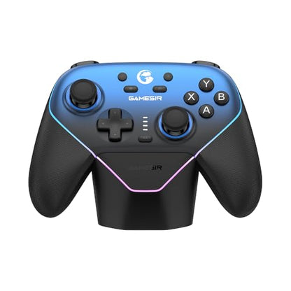 GameSir Super Nova Wireless Gaming Controller for PC/Switch/Switch 2/iOS/Android, 1000Hz Polling Rate, Hall Effect Stick & Trigger, Rubberized Grips, RGB Lighting, 1000mAh - Blue - color: Blue
