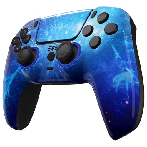 Custom Wireless Controller for PS5 - Hand Airbrushed & Multiple Designs Available (Blue Nebula) - color: Blue Nebula