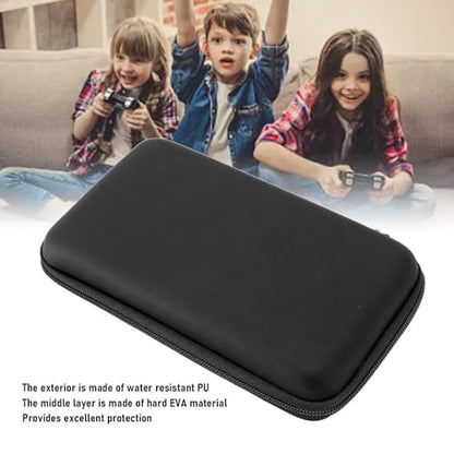 Hard Shell Carrying Case for New 3DS XL/2DS XL - Travel Protective Storage with 8 Game Cartridge Slots & Water Proof PU Exterior (Black) - color: Black