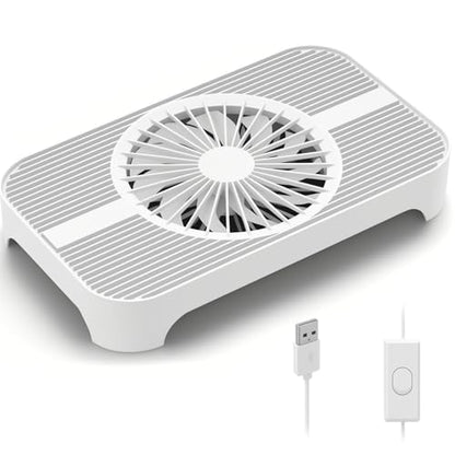 X3 USB Cooling Fan, 18dB Ultra-Quiet 140mm USB PC Fan with Built-in Cable & One-Touch Switch for Router, Receiver, Amplifier, DVR, PlayStation, Xbox, Computer Cabinet Electronics Cooling - color: White