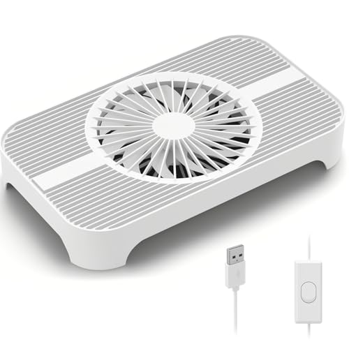 X3 USB Cooling Fan, 18dB Ultra-Quiet 140mm USB PC Fan with Built-in Cable & One-Touch Switch for Router, Receiver, Amplifier, DVR, PlayStation, Xbox, Computer Cabinet Electronics Cooling - color: White