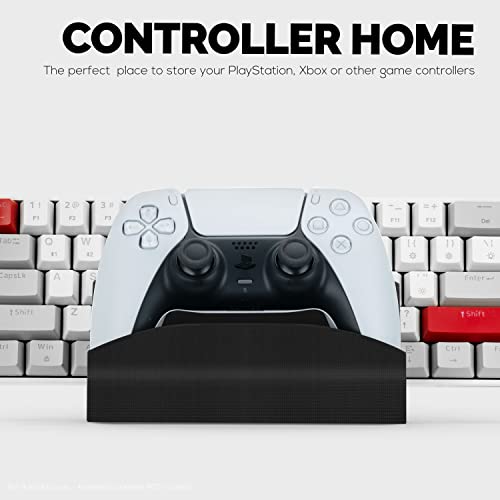 BRAINWAVZ Desktop Keyboard & Game Controller Holder Stand, Suitable for Small & Large Keyboards and Controllers for PS5, Xbox Series X, Xbox One, PS4, Switch, PC, Gamepads & More (DK04) - color: DK04