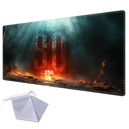 Dark Lava 250 TCG Desk Mat for TCG Playmat - USA 250th Anniversary Commemorative Edition, 1776-2026 Patriotic Card Game Mat, Anti-Slip Desk Pad Large Gaming Playmat Compatible with MTG - color: Dark Lava 250, size: 35" x 20" Regular