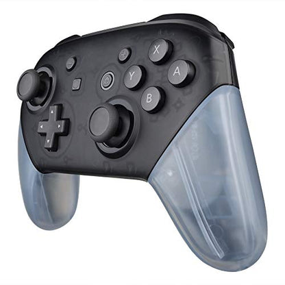 eXtremeRate Glacier Blue Replacement Handle Grips for Nintendo Switch Pro Controller, DIY Hand Grip Shell for Nintendo Switch Pro - Controller NOT Included - color: Clear Glacier Blue