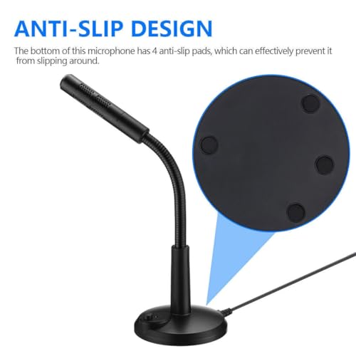 Mini USB Condenser Microphone with Adjustable Stand, Plug & Play Computer Mic for PC Laptop Mac, Gaming Streaming Recording Video Conference Zoom