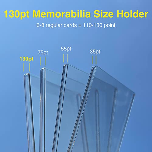 130pt Top Loaders for Cards, 3x4 Real Thick Holder with Protective Film, Toploader Card Protectors Hard Plastic, 10-Count - size: 130pt real thick holder