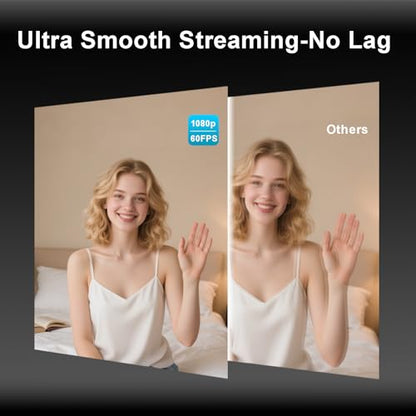 1080P 60FPS Streaming Webcam with Autofocus, Microphone, RGB Light and Tripod, USB Camera for PC/Mac, Plug and Play for Zoom, Skype, YouTube, Online Meetings - style: 1080P+60FPS