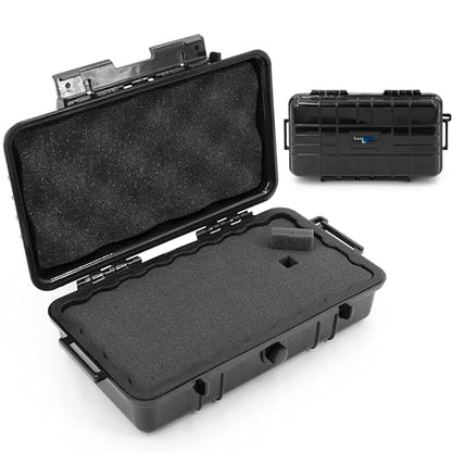 CASEMATIX 9.5" Waterproof Small Hard Case with Customizable Foam for Portable Electronics, Tools and Accessories - Hard Shell Small Plastic Case with Pre-Diced Travel Case Foam Interior - size: 9.5"