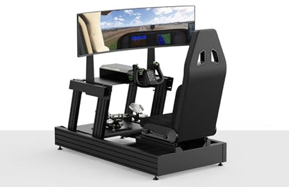 MOZA AY210 Force Feedback YOKE Base Flight Simulator FFB Controls, Black | 9Nm Torque, 210N Push Force, High-strength Steel, 150mm Travel Distance, Programmable Switch Panel