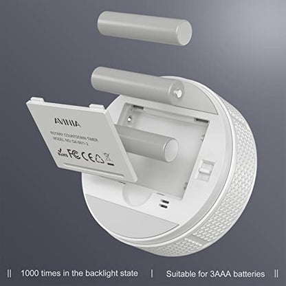 AVINIA Digital Kitchen Timers, Visual timers Large LED Display Magnetic Countdown Countup Timer for Classroom Cooking Fitness Baking Studying Teaching, Easy for Kids and Seniors White - color: White