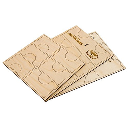 The Broken Token Board Game Organizer - Codenames Compatible Wood Storage Box with Multiple Dividers