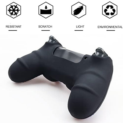 Silicone Skin for Ps4 Controller, 1pc Anti-Slip Shell Cover Case with 10 Joystick Grips for Playsation 4/ Slim/Pro Dualshock 4 Controller Wireless Gamepad(PS4 Controller #6) - color: PS4 controller #6