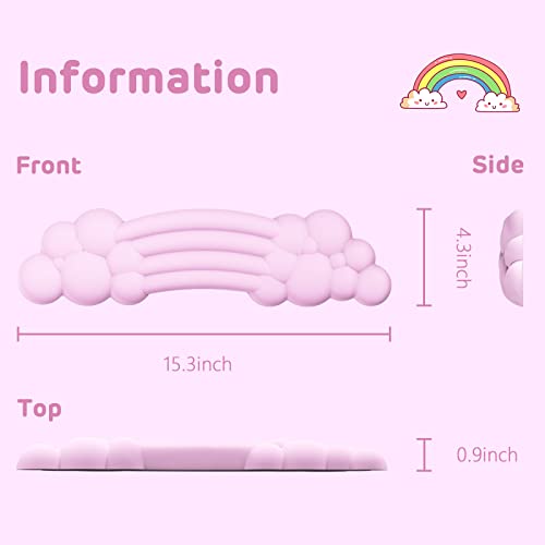 ZIYOU LANG 65% Wired RGB TKL Portable Mechanical Gaming Keyboard Pink Blue Switch with Coiled Cable and Pink Cloud Wrist Rest for PC Mac Gamer