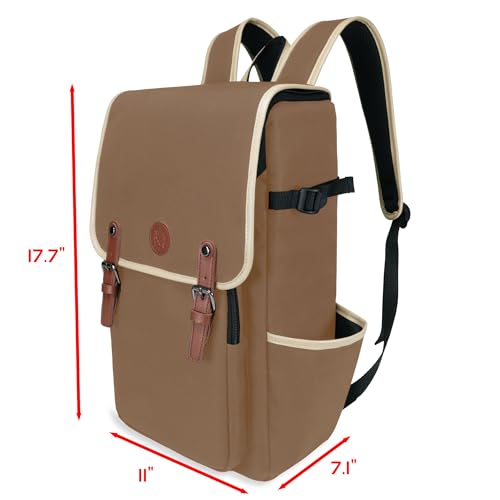 ENHANCE Designer Edition DnD Backpack - Stylish RPG Backpack for Dungeons and Dragons - Travel DnD Bag fits 4 Books and Binder with Miniature Storage, Map Holder, Comfortable Shoulder Straps (Tan) - color: Tan