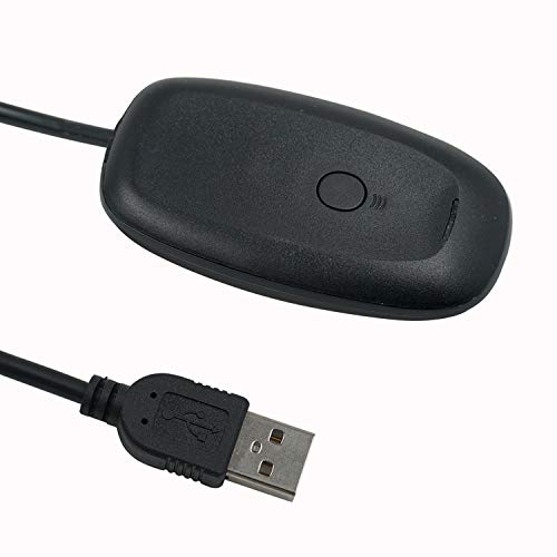 Mcbazel Wireless USB 2.0 Gaming Receiver Adapter for Microsoft Xbox 360 Desktop PC Laptop Gaming - Black
