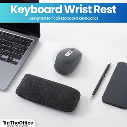 1InTheOffice Mouse Wrist Rest, Beaded Wrist Support Pad Ergobeads, Black