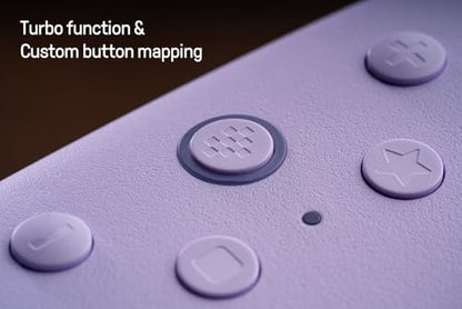 8Bitdo Ultimate 2C Hall Effect Joysticks and Hall Triggers Wired Controller for Windows PC and Android, with Remappable L4/R4 Bumpers, Turbo function & Rumble vibration (Purple) - color: Purple, size: Ultimate 2C