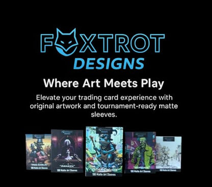 Foxtrot Designs TCG Art Card Sleeves - 100 Count Card Protectors with Matte Textured Back - Compatible with Magic The Gathering and Other TCGs & LCGs (Spellslinger) - color: Spellslinger