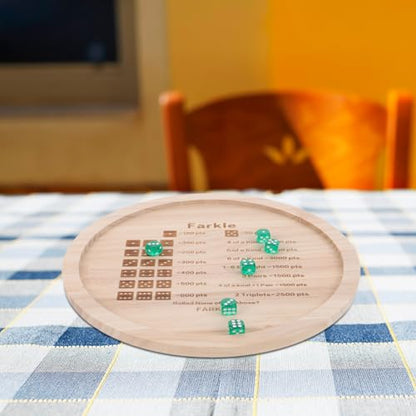 Abaodam Wooden Dice Tray for Game Board Game Trays Family Gathering Dice Playset