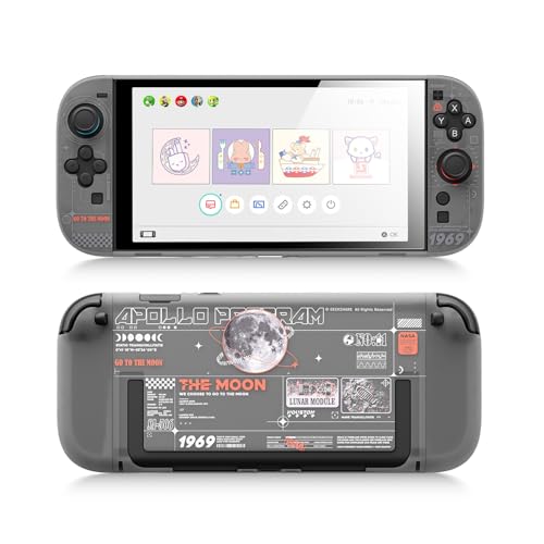 GeekShare Hard Case Compatible with Nintendo Switch 2 (2025), Anti-Scratch Dockable Protective Cover for Switch 2 with Detachable Joysticks, The Moon - color: The Moon-Black