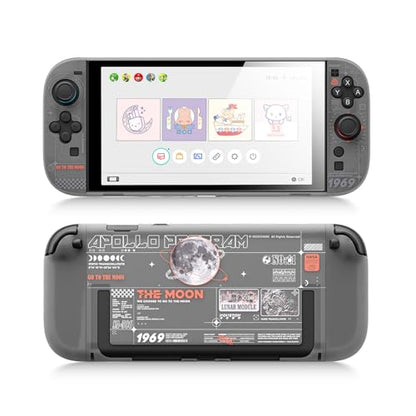 GeekShare Hard Case Compatible with Nintendo Switch 2 (2025), Anti-Scratch Dockable Protective Cover for Switch 2 with Detachable Joysticks, The Moon - color: The Moon-Black