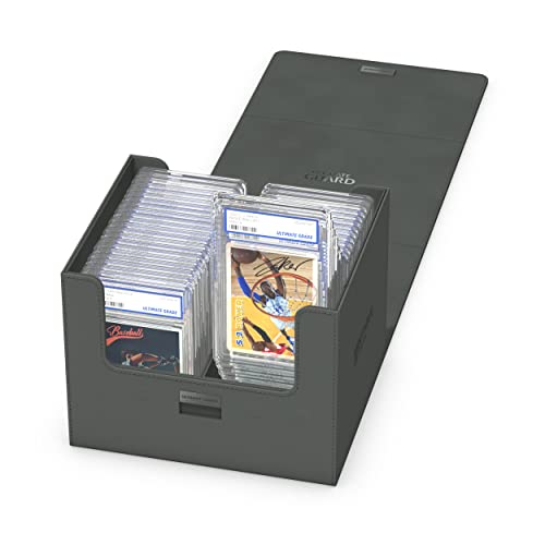 Ultimate Guard Minthive 30+, Deck Case for 30 Magnetic Card Cases, Perfect Storage for Graded Cards, Grey, Secure Closure & Snaplock Mechanism - color: Grey