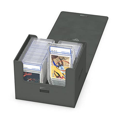 Ultimate Guard Minthive 30+, Deck Case for 30 Magnetic Card Cases, Perfect Storage for Graded Cards, Grey, Secure Closure & Snaplock Mechanism - color: Grey