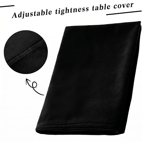 Frienda Game Table Cover Felt Game Tablecover Folding Tablecloth for Card for Playing Poker Cards Mahjong Puzzles Board Games, Table Not Included (Black,34 x 34 x 4 Inch) - color: Black