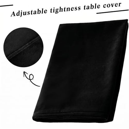 Frienda Game Table Cover Felt Game Tablecover Folding Tablecloth for Card for Playing Poker Cards Mahjong Puzzles Board Games, Table Not Included (Black,34 x 34 x 4 Inch) - color: Black