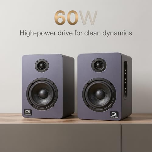 60W Desk Speakers for PC, Bluetooth 5.3 DSP, 24-Bit Optical, USB-C/AUX, Silk-Dome Tweeter, Carbon-Fiber Driver, for Laptop/Mac/Monitor (Slate Blue) - color: Slate Blue