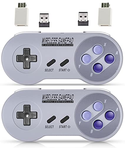 ZAMPAM Wireless Controller for PC, Gamepad with USB Wireless Receiver Compatible with Windows,iOS,Liunx,Android Device(Does not work with Mini SNES, Super Nintendo)