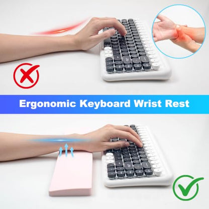 70% Keyboard Wrist Rest, Pink Gel Wrist Rest for Keyboard, Cute Ergonomic Wrist Rest for Keyboard 70% - color: Pink