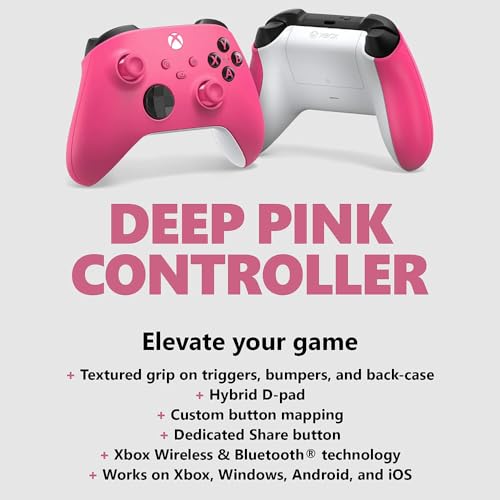 Microsoft QAU-00082 Xbox Wireless Controller Deep Pink 2 Pack - color: Deep Pink