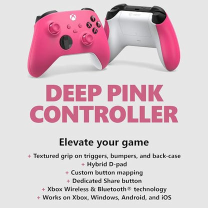 Microsoft QAU-00082 Xbox Wireless Controller Deep Pink 2 Pack - color: Deep Pink