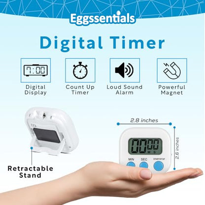 Kitchen Timers for Cooking and Baking with Big Digital Numbers and Loud Alarm Used in Cooking, Classroom, and Office. - size: Pack of 1