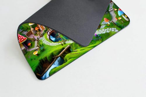 Square Mouse Pad Happy Mushroom,Gaming Mouse Pads for Desk,Soft Computer Waterproof Non-Slip Mouse Mat - color: Happy Mushroom