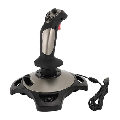 JTLB PC Flight Joystick Wired Flight Stick Flight Simulator Control Joystick with Vibration Function Throttle Control for PC Computer Laptop for Win 7 8 10 11