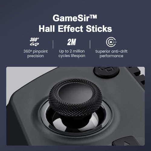 GameSir X5s Bluetooth Mobile Gaming Controller for Android/iPhone/iPad mini, Hall Effect Joystick, Lightweight Ergonomic Phone Controller- Play Genshin Impact & Zenless Zone Zero (Renewed)